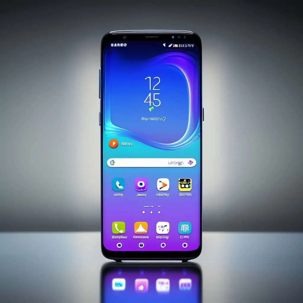 Prompt: "A high-tech image of a Samsung Galaxy smartphone or a futuristic television."