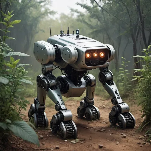 Prompt: after the upcoming war will robots survive
will they preserve plants and animals
