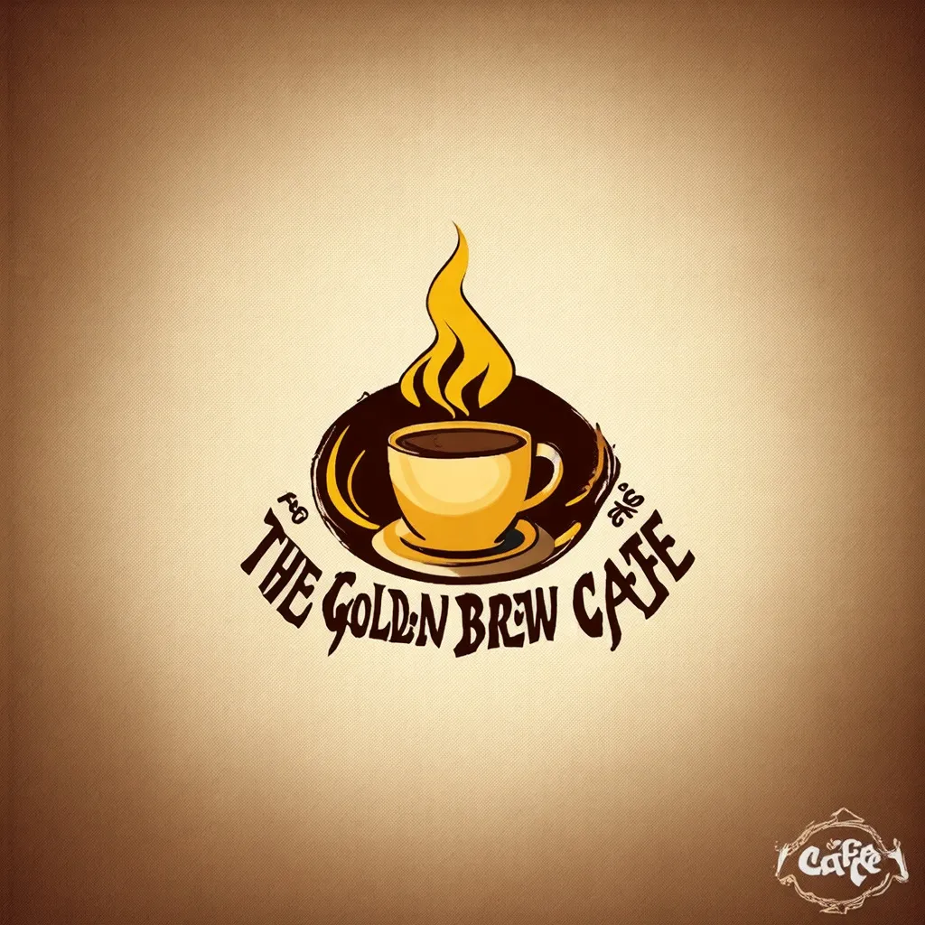 Prompt: can you make a logo for my cafe the Golden Brew Cafe