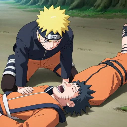 Prompt: naruto dying