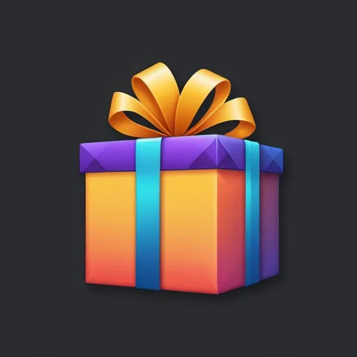 Prompt: Create logo with gift emoji in it