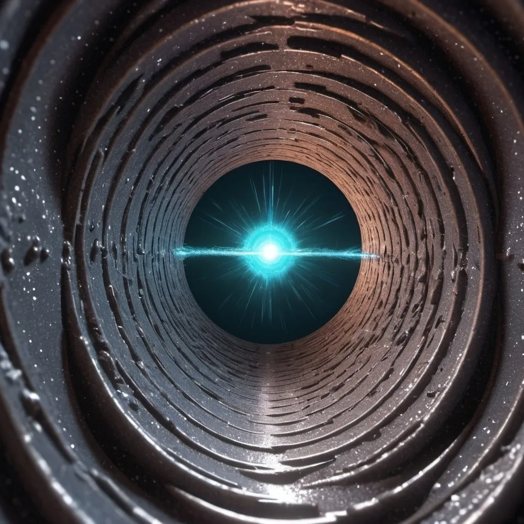 Prompt: What the entrance to a wormhole looks like in 3D space