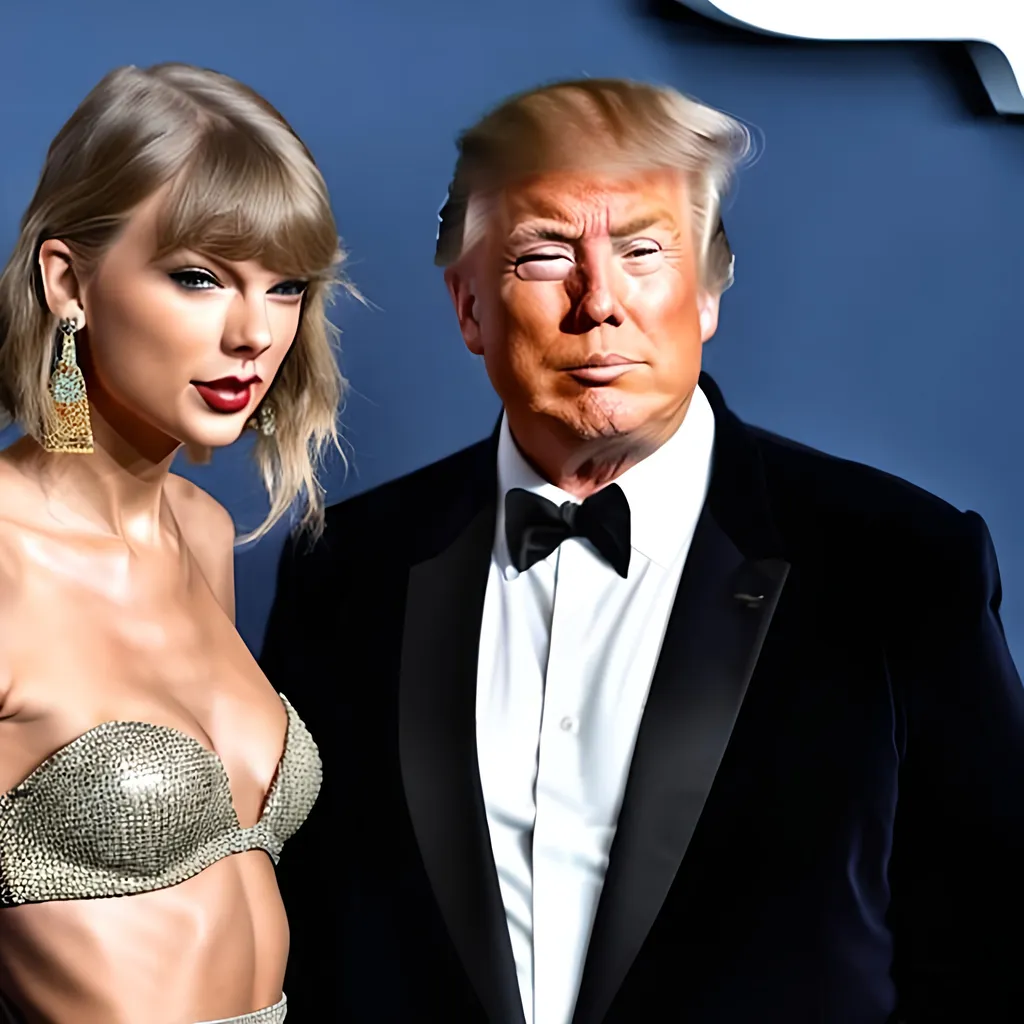 Prompt: Taylor Swift meets  Elon Musk Donald Trump and George Michael 