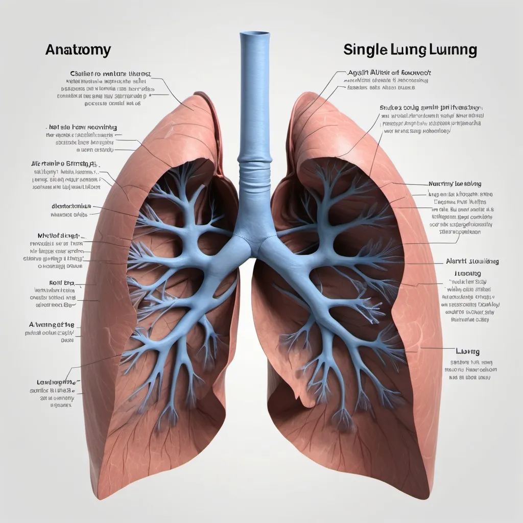 Prompt: Anatomy of a single lung