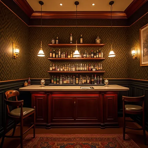 Prompt: a luxurious American vintage jazz bar