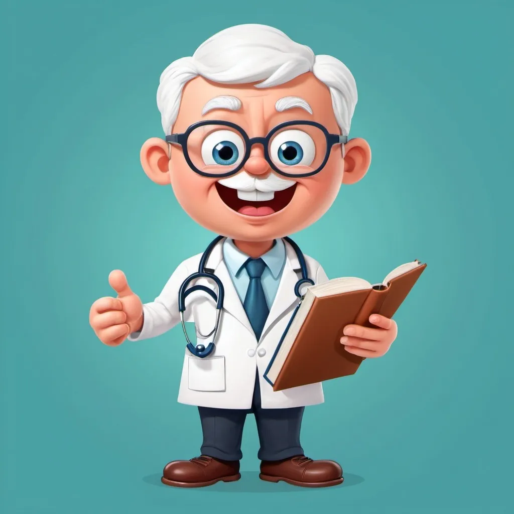 Prompt: knowledge and health cartoon character



