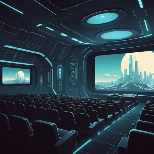 Prompt: illustration movie cinema futuristic 

