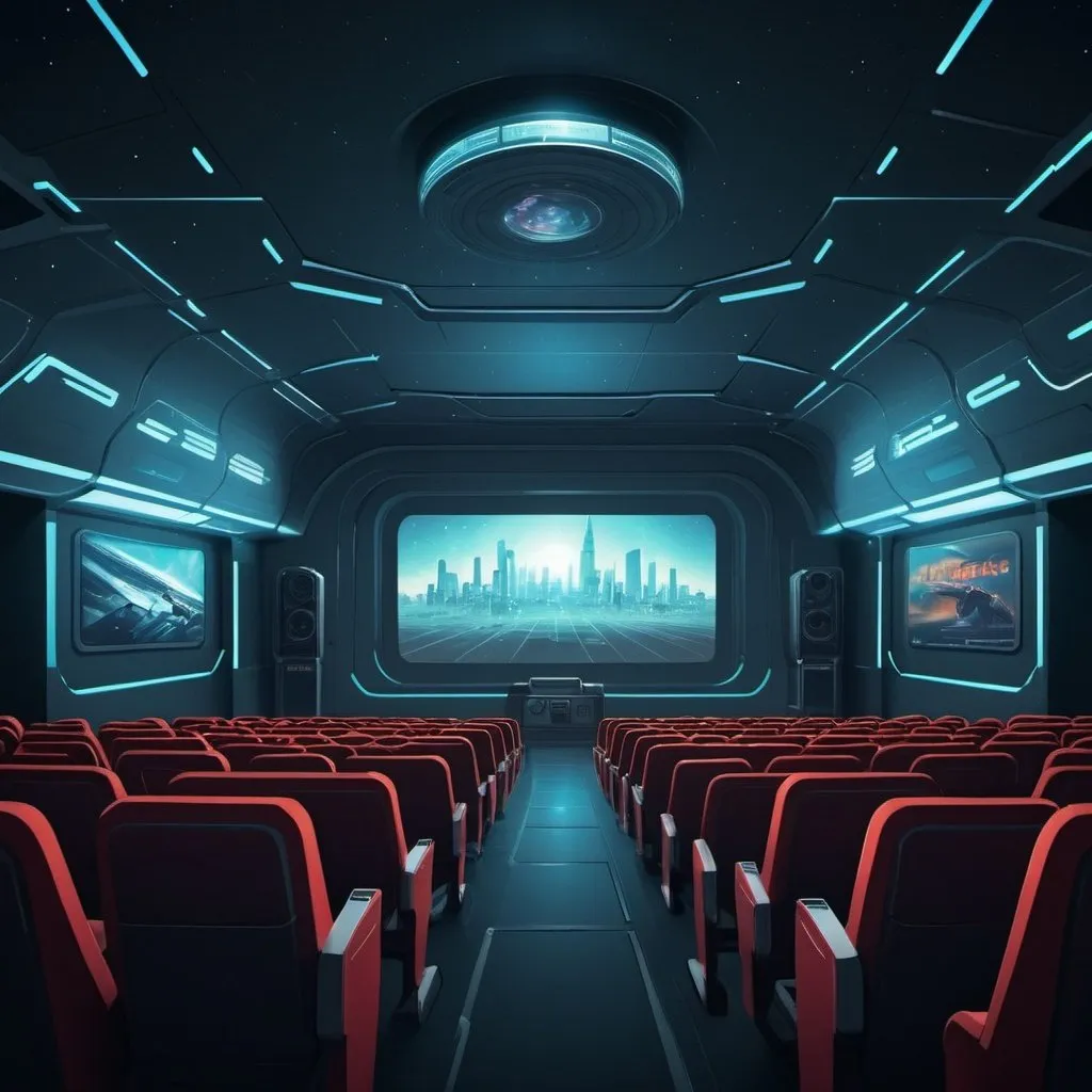 Prompt: illustration movie cinema futuristic 

