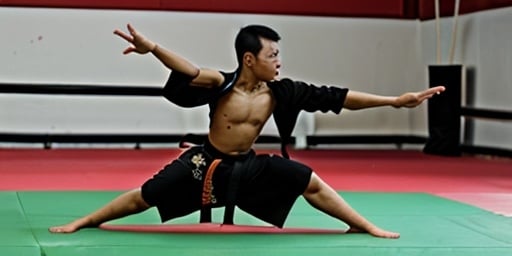 Prompt: orang asal malaysia - martial arts  - silat - seni gayung fatani