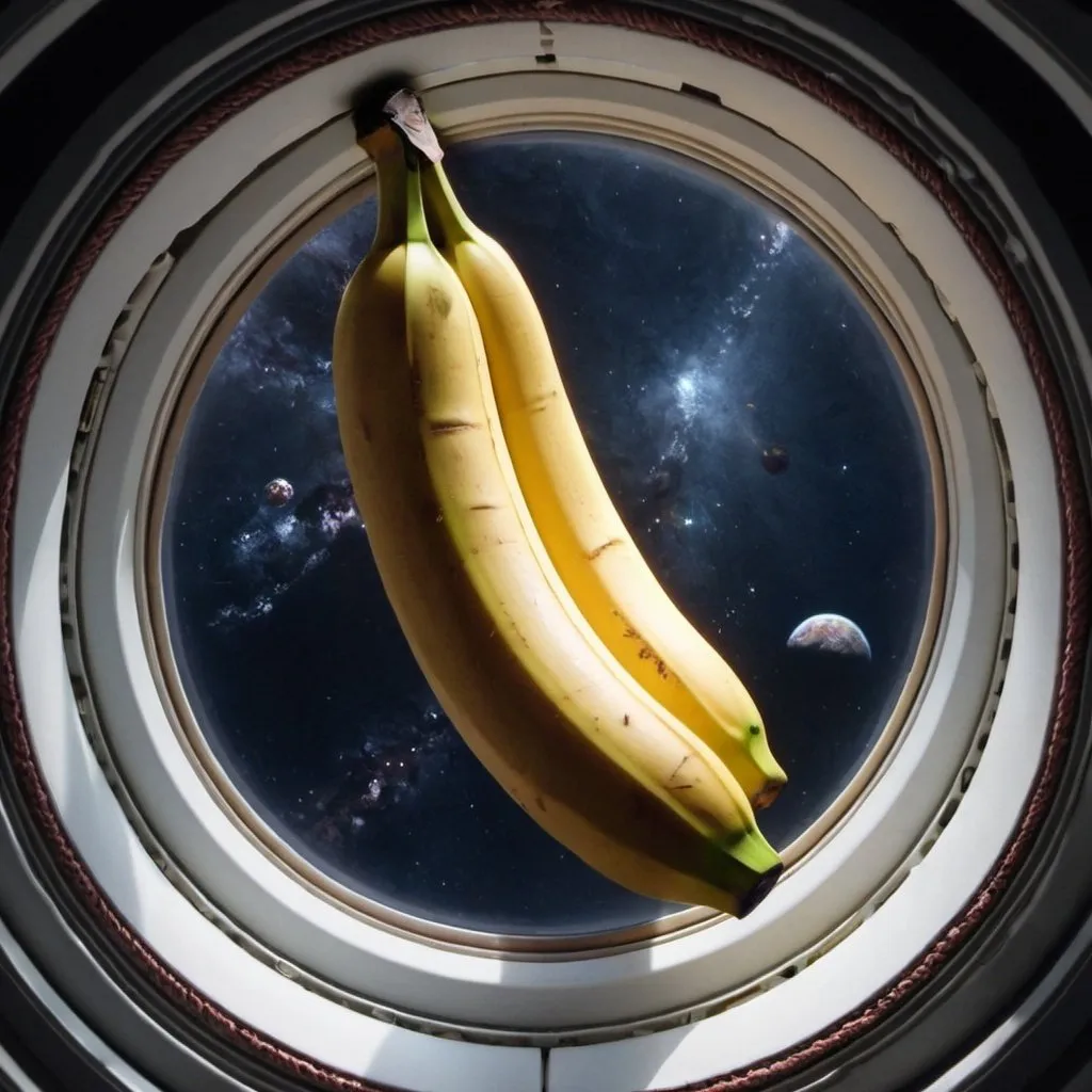 Prompt: Une banane dans l'espace 