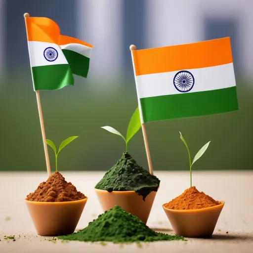 Prompt: India independence day showing startups