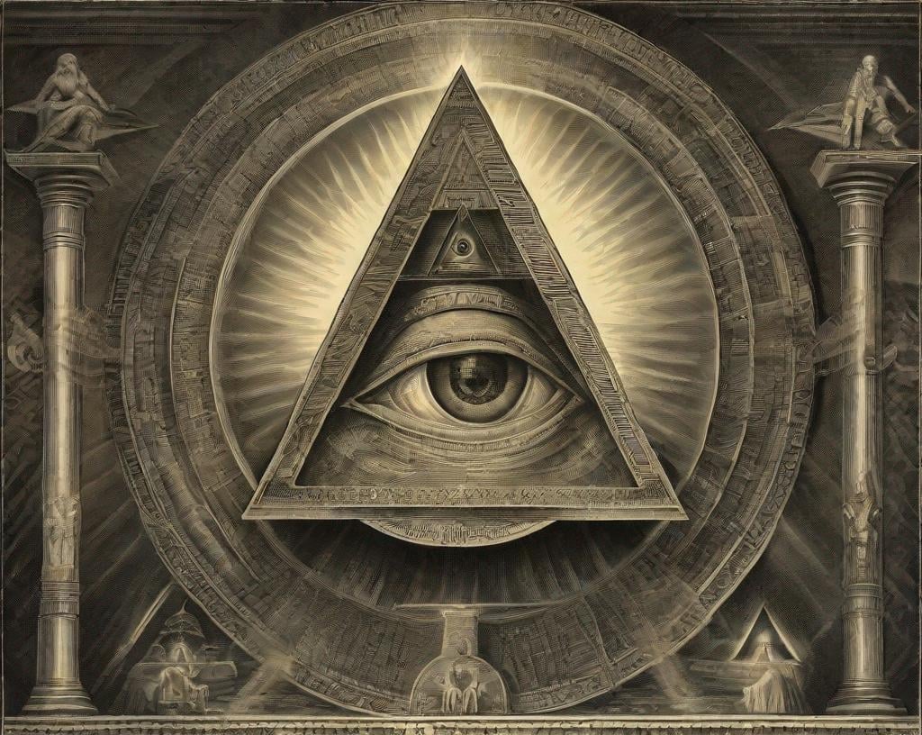 Prompt: Secret god Illuminati ancient knowledge 