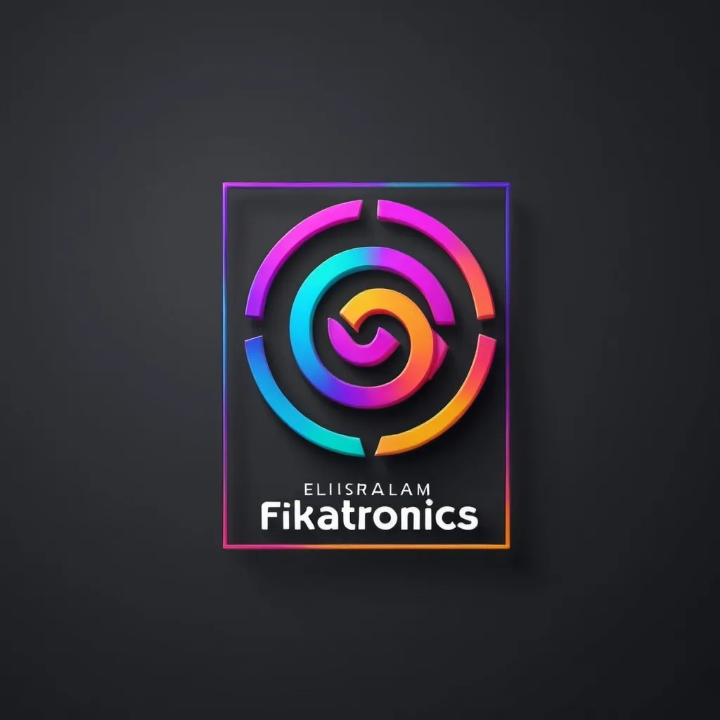 Prompt: Modern logo for Instagram channel named "Fikr Elmechatronics", innovative design combining bright colors and technology, elegant lines reflecting innovation, 3D texture, designer name "Ahmed Elnadi" in distinctive font, high quality