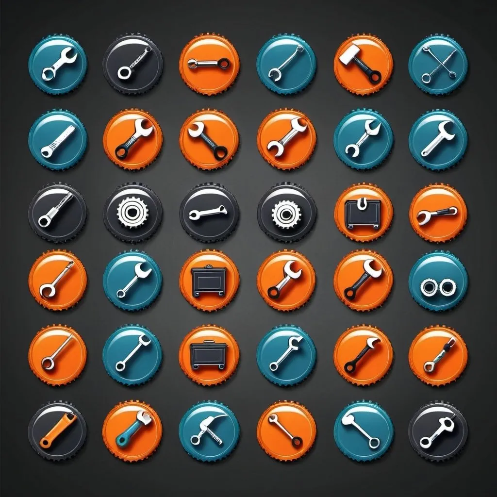 Prompt: garage tool icons 