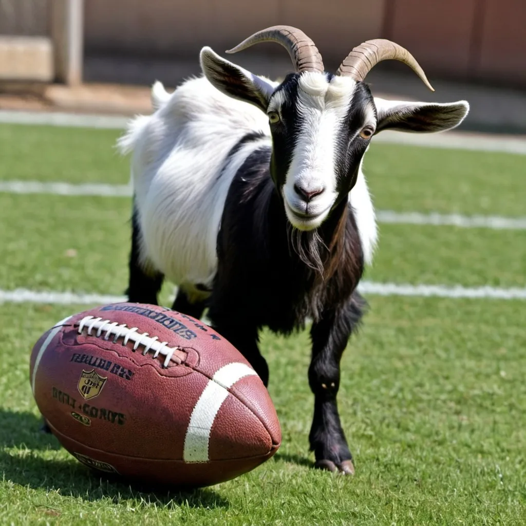 Prompt: Goat football