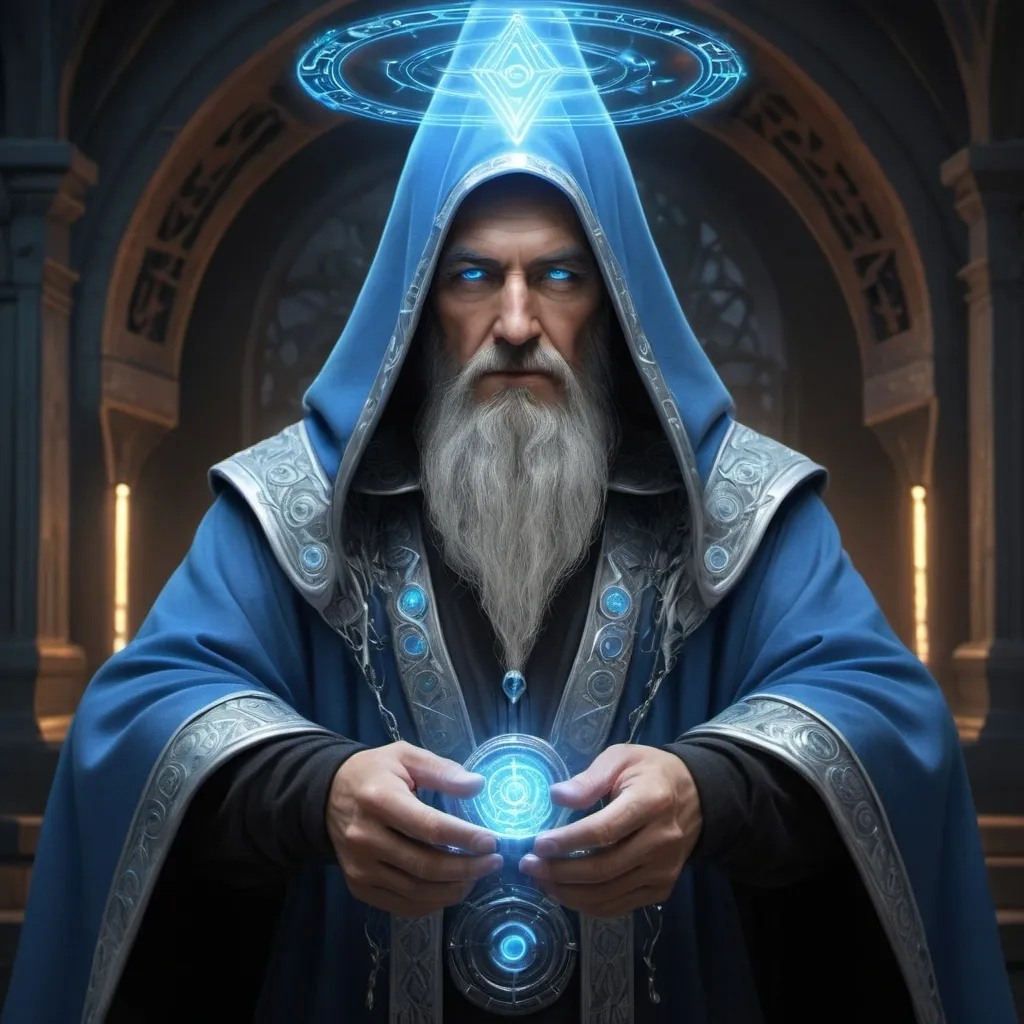 Prompt: Here is a prompt you can use to generate the image on the site OpenArt:

"Create an ultra-realistic, futuristic, and technological image of a powerful wizard. The wizard should have glowing blue eyes, intricate cybernetic enhancements, and wear a robe that combines ancient symbols with modern technology. The background should feature a blend of mystical and futuristic elements, with floating holograms and digital magic runes. The overall feel should be a fusion of magic and advanced technology, symbolizing the mastery of personal victory and potential."

This should provide a striking and impactful cover for your ebook "Mestre da Vitória Pessoal: Desperte Seu Potencial."