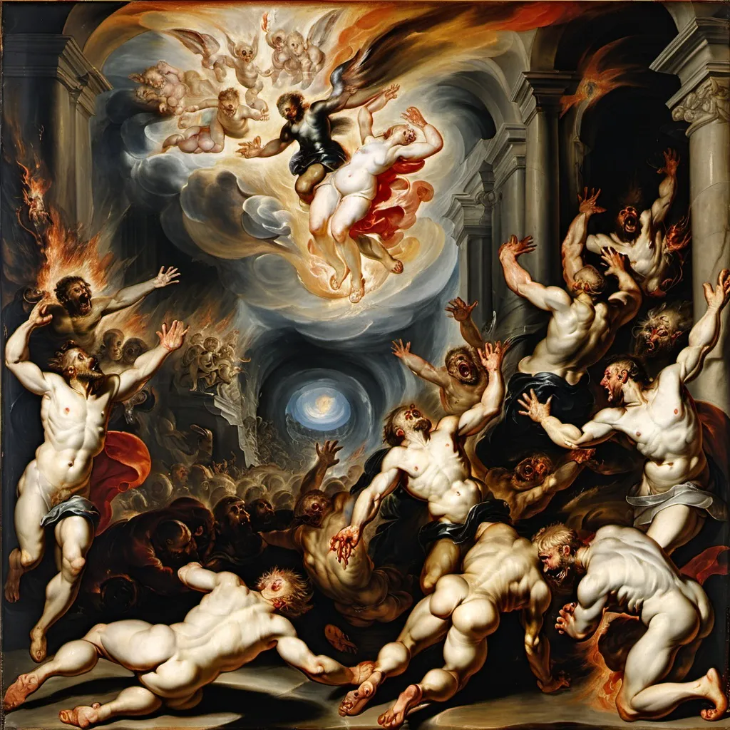 Prompt: Peter Paul Rubens - Fall Of The Damned