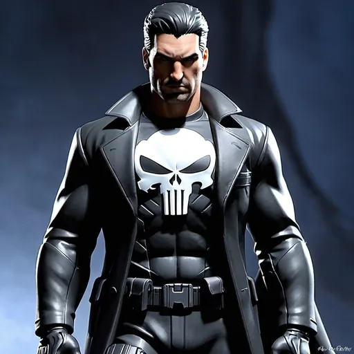 Prompt: <mymodel> The Punisher (Detective Comics)