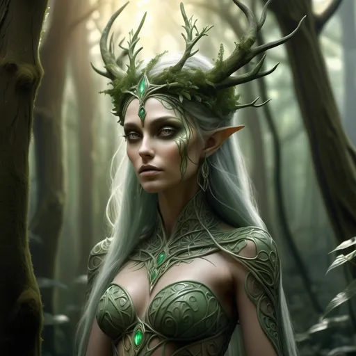 Prompt: High elf goddess. Higher than cheech and Chong. Standing in a forest. Just uncomfortably massive. So massive it hurts your soul. Unsightly most unbearable. But in a biologically fascinating way. Like how did we get here?