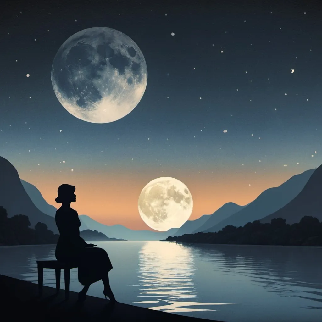 Prompt: Visual representation of Debussy’s Claire de Lune