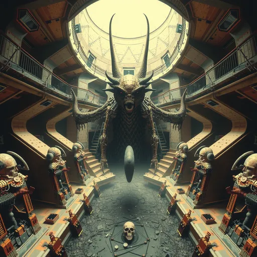 Prompt: In the style of H.R. Giger. Create a vast space 