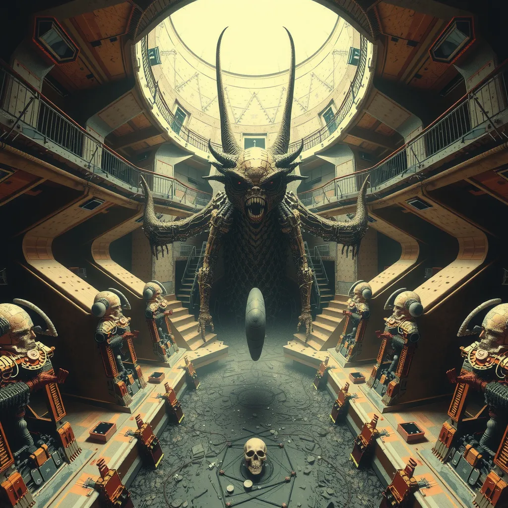 Prompt: In the style of H.R. Giger. Create a vast space 