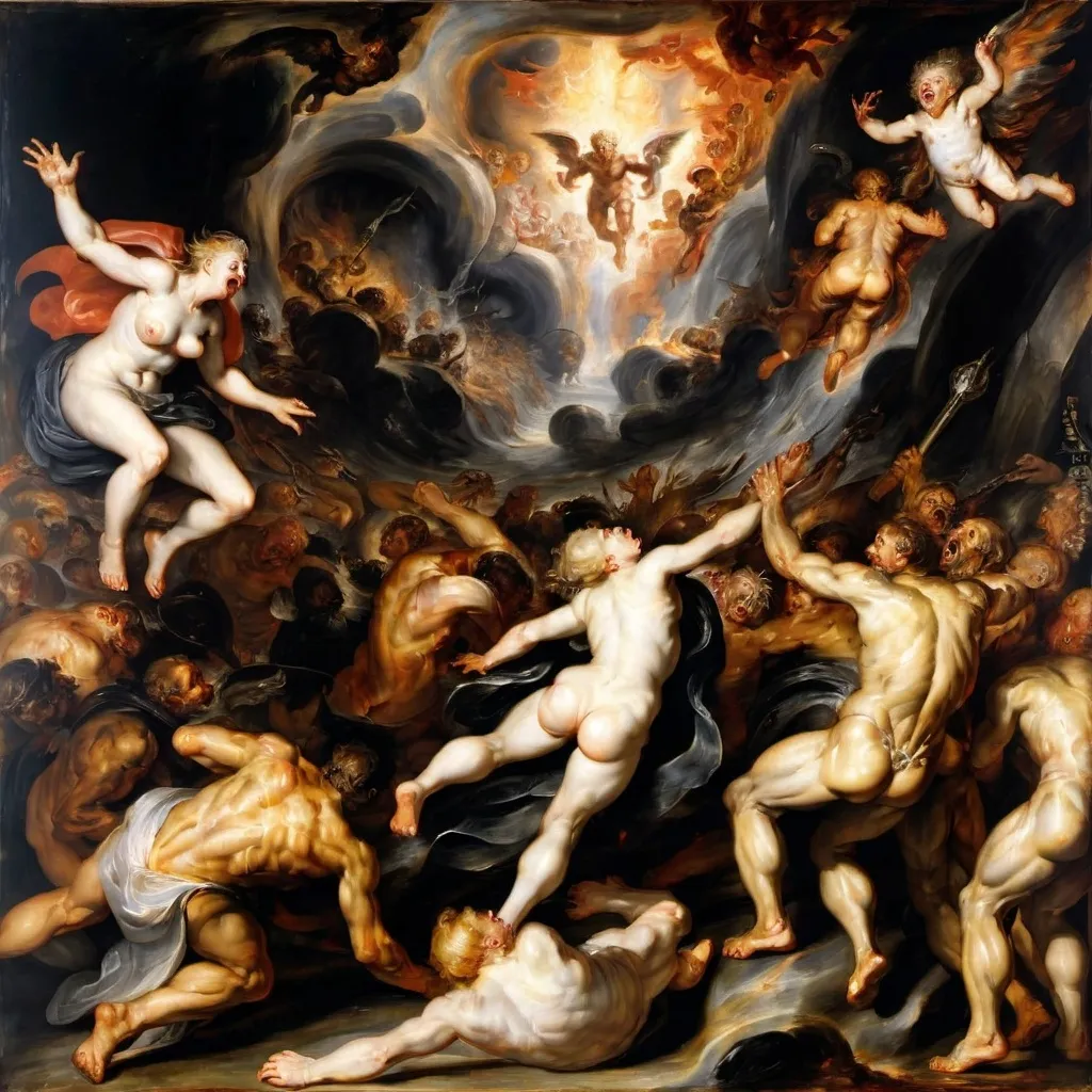 Prompt: Peter Paul Rubens - Fall Of The Damned