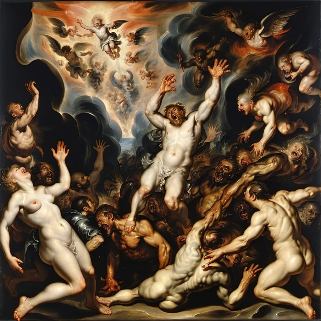 Prompt: Peter Paul Rubens - Fall Of The Damned