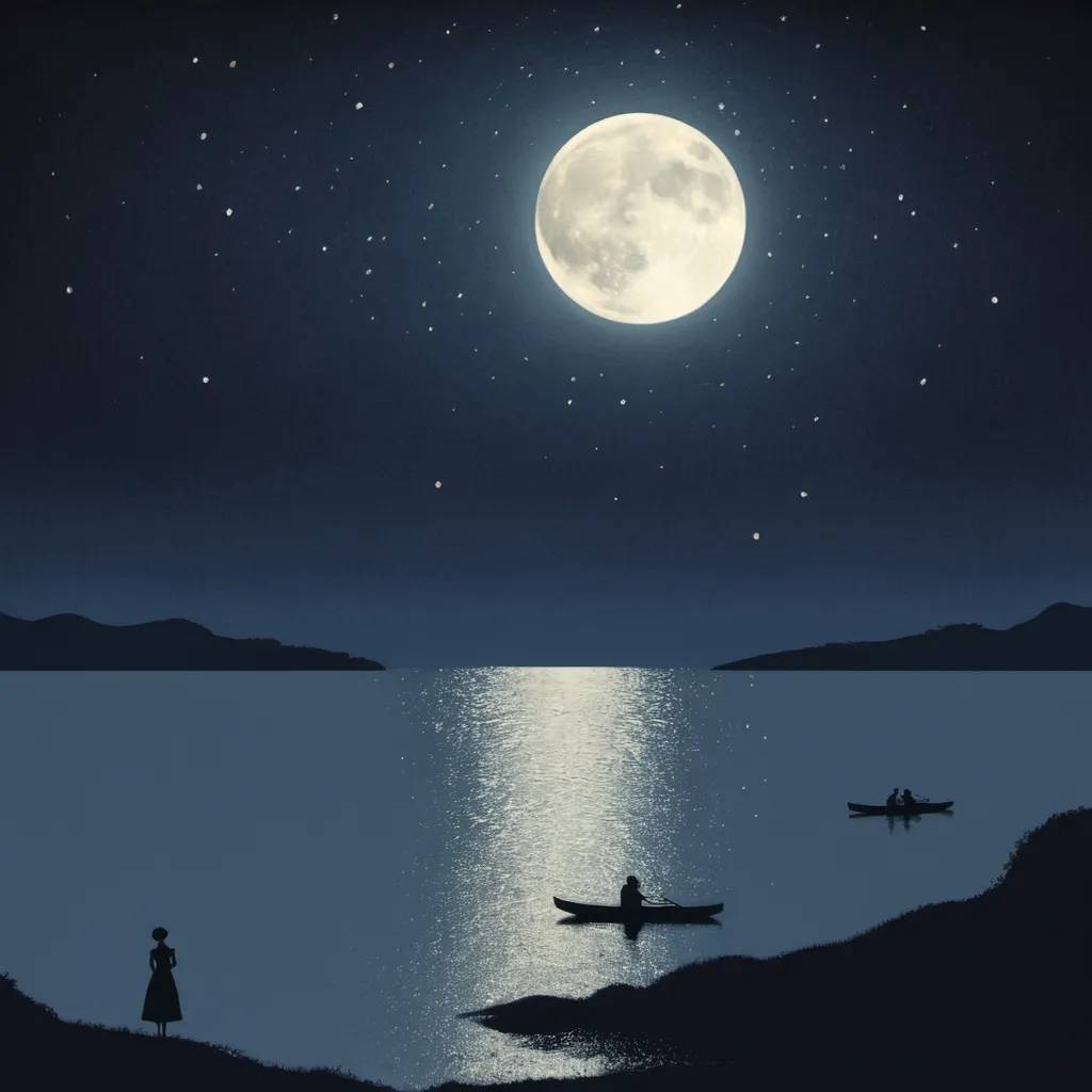 Prompt: Visual representation of Debussy’s Claire de Lune