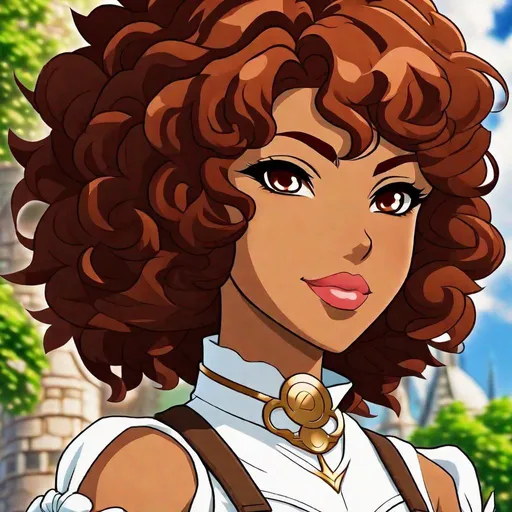 Prompt: A beautiful young 14 year old ((Latina)) evil anime light elemental princess with light brown skin and a symmetrical round cute face with big lips. She has a strong curvy body with a small waist. She has short curly reddish brown hair and reddish brown eyebrows. She wears a beautiful white princess outfit with gold and she wears a short white skirt. She wears white boots with gold on it. She has big brightly glowing yellow eyes and white pupils. She has long eyelashes. She wears a small golden tiara. She has a yellow aura around her. She is standing in a beautiful field of gold and she is smiling you with her glowing yellow eyes. Beautiful scene art. Full body art. {{{{high quality art}}}} ((light goddess)). Illustration. Concept art. Symmetrical face. Digital. Perfectly drawn. A cool background. Five fingers, yellow glowing eyes, full view of outfit 