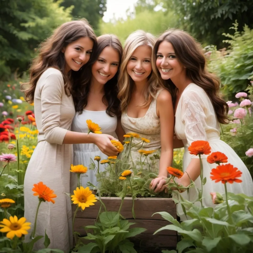 Prompt: "In the garden of life, friends are the flowers that bloom forever."