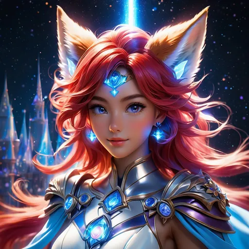 Prompt: full body, oil painting, fantasy, ((anthropomorphic furry fox girl)), red-furred-female, ((beautiful detailed face and glowing anime blue eyes)) red hair, straight hair, fox ears, rosy cheeks, smiling, looking at the viewer| Elemental star wizard wearing intricate glowing blue and white dress casting a spell, #3238, UHD, hd , 8k eyes, detailed face, big anime dreamy eyes, 8k eyes, intricate details, insanely detailed, masterpiece, cinematic lighting, 8k, complementary colors, golden ratio, octane render, volumetric lighting, unreal 5, artwork, concept art, cover, top model, light on hair colorful glamourous hyperdetailed medieval city background, intricate hyperdetailed breathtaking colorful glamorous scenic view landscape, ultra-fine details, hyper-focused, deep colors, dramatic lighting, ambient lighting god rays | by sakimi chan, artgerm, wlop, pixiv, tumblr, instagram, deviantart
Vivid purple mantis surrounded by glowing swirling iridescent violet energy as it prepares to Obliterate the world
Black guy brown skin 
Within this 8K anime-style but also a captivating Digimon companion standing by your side. The bee, with its glowing brown skin and animated afro hairstyle, exudes vitality. In your grasp, the luminous lightsaber adds an element of forceful determination, all meticulously detailed in the anime aesthetic.

Your focused expression as you tap into the force is complemented by the presence of your Digimon companion. This digital creature, intricately designed in the high-definition resolution, stands by your side, ready for the cosmic adventure. Against the futuristic dreamscape backdrop, swirling galaxies and vivid lighting create an enchanting atmosphere.

Together, you and your Digimon companion become central figures in this 8K anime masterpiece, blending dynamic character design, force manipulation, and the digital mystique of the Digimon universe, all rendered in stunning detail.
