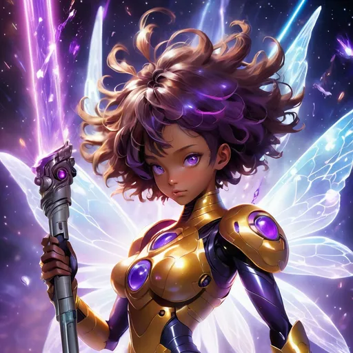 Prompt: Vivid purple mantis surrounded by glowing swirling iridescent violet energy as it prepares to Obliterate the world

Within this 8K anime-style masterpiece, imagine not only the extraordinary humanoid carpenter bee but also a captivating Digimon companion standing by your side. The bee, with its glowing brown skin and animated afro hairstyle, exudes vitality. In your grasp, the luminous lightsaber adds an element of forceful determination, all meticulously detailed in the anime aesthetic.

Your focused expression as you tap into the force is complemented by the presence of your Digimon companion. This digital creature, intricately designed in the high-definition resolution, stands by your side, ready for the cosmic adventure. Against the futuristic dreamscape backdrop, swirling galaxies and vivid lighting create an enchanting atmosphere.

Together, you and your Digimon companion become central figures in this 8K anime masterpiece, blending dynamic character design, force manipulation, and the digital mystique of the Digimon universe, all rendered in stunning detail.