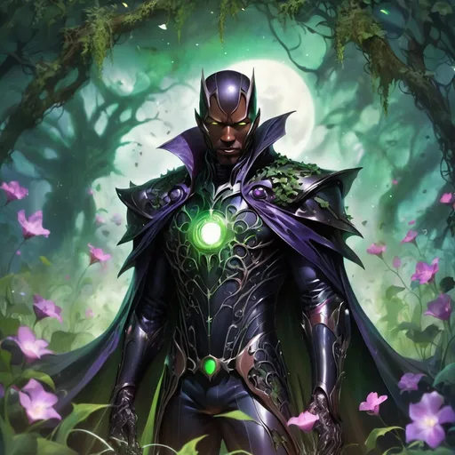 Prompt: Grass Green Iron Man suit, covered in grass and vines and blasting seeds out of a shoulder cannon

In the futuristic dreamscape, visualize a black vampire, a fusion of Van Helsing's Gothic aesthetics and Twilight's sparkly allure, draped in a transformative Akatsuki cloak. Detailed in 8K anime style, this enigmatic figure boasts not only the cloak but also sparkly skin, reminiscent of Twilight's vampire lore.

The ethereal patterns of the cloak complement the sparkling brown skin, nascarato creating a mesmerizing interplay of light and shadow. A mysterious yo-kai mask conceals the vampire's identity, adding an extra layer of allure to this supernatural being with a touch of Van Helsing's dark mystique. Swirling galaxies and vibrant lighting enhance the 8K resolution, immersing the scene in a captivating blend of Gothic fantasy, modern allure, and anime artistry. As the vampire channels otherworldly forces, the dreamscape becomes a visual journey into a realm where vampire lore, Van Helsing's legacy, and anime mysticism converge.