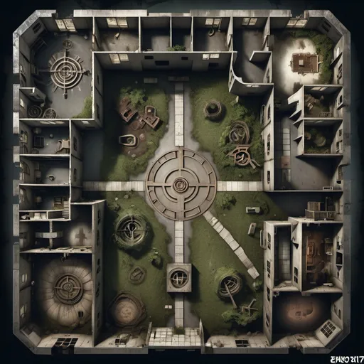 Prompt: 1
Fábrica abandonada
Planta baixa com salas escuras, áreas trancadas
2
Floresta
Caminhos, clareira ritual, raízes expostas
3
Igreja
Nave principal, altar, espelhos quebrados
4
Hospital psiquiátrico
Corredores distorcidos, salas de contenção
5
Prefeitura (porão)
Templos subterrâneos, símbolo ritual no chão
6
Túneis
Túneis claustrofóbicos, cela com Enzo
7
Orfanato em ruínas
Ruínas, círculo ritual, portais abertos
