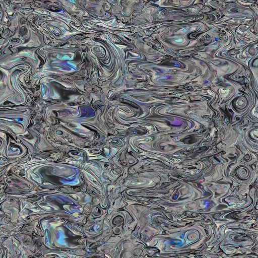 Prompt: Seamless oil slick
pattern in greyscale 