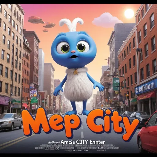 Prompt: Meep city title movie