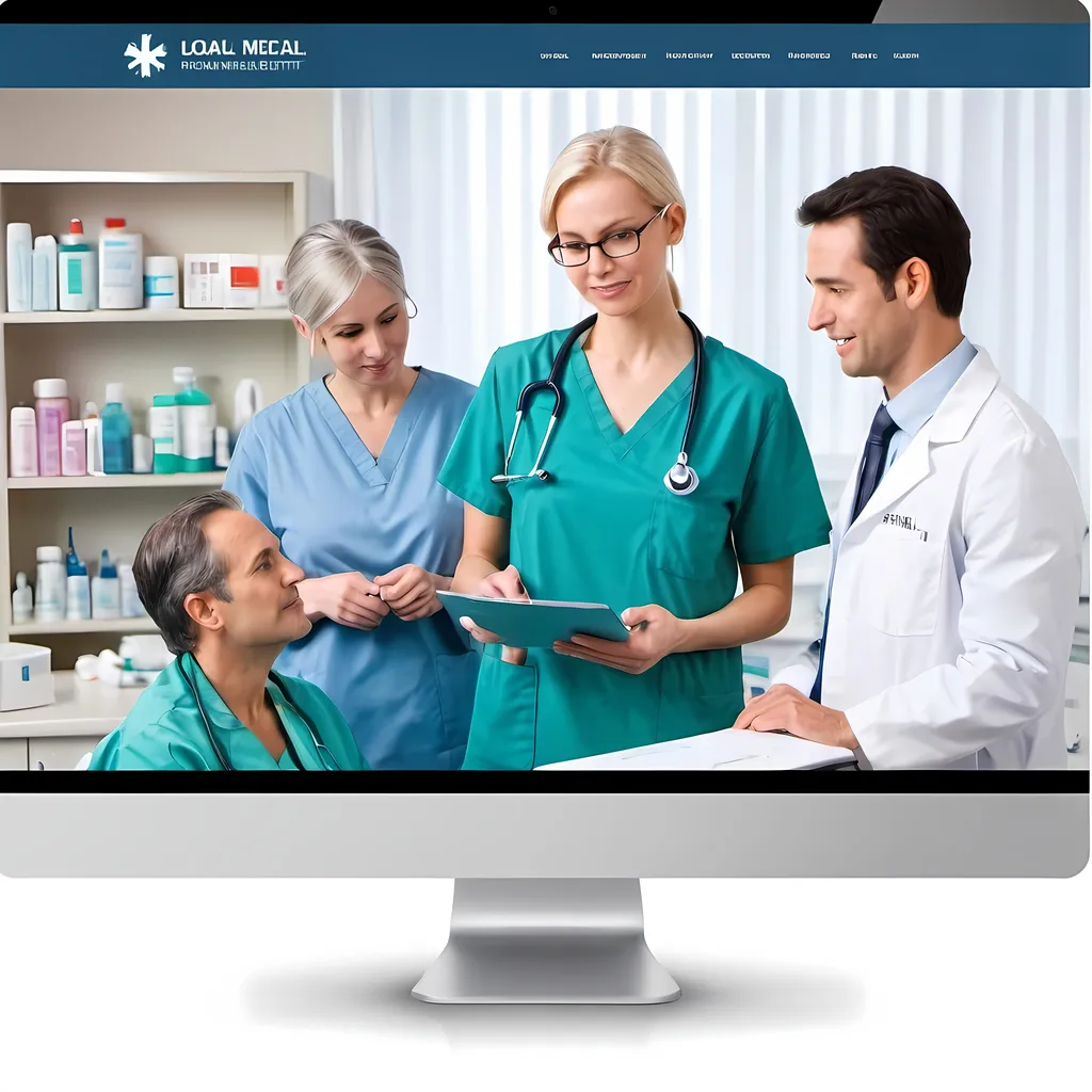 Prompt: generate theme main image for www homepage of local medical facility