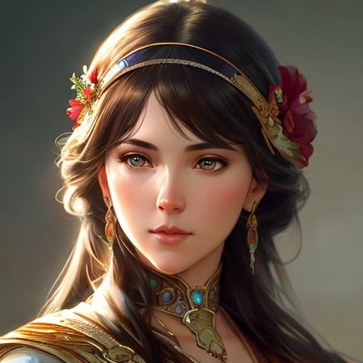 Prompt: highly detailed, digital painting, artstation, hyperrealistic, sharp focus, illustration, art by artgerm and greg rutkowski and alphonse mucha, 8k, pretty eyes, award-winning cgi, blender, headshot