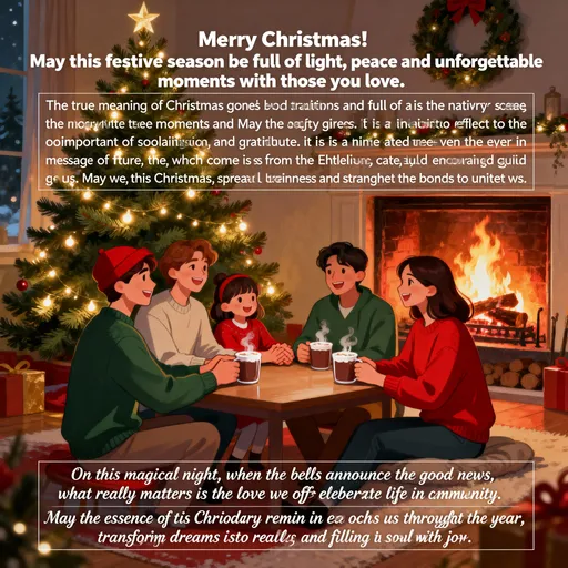 Prompt: O Natal é uma época de esperança, união e reflexão. Mais do que presentes e decorações, a data convida a uma pausa na rotina para celebrar a vida, a partilha e o amor entre as pessoas.
Aqui estão algumas opções de textos sobre o Natal, variando entre mensagens curtas e reflexões mais profundas:
Texto Curto e Direto
"Feliz Natal! Que esta época festiva seja repleta de luz, paz e momentos inesquecíveis ao lado de quem ama. Que a magia do Natal aqueça os corações e renove as esperanças para o novo ano que se aproxima."
Texto Reflexivo
"O verdadeiro sentido do Natal vai além das tradições e rituais, como o presépio, a árvore enfeitada e a troca de prendas. É um convite à reflexão sobre a importância da solidariedade, compaixão e gratidão. É o momento de lembrar que, mesmo perante um futuro incerto, a mensagem de esperança, que nos vem da gruta de Belém, deve animar-nos e guiar-nos. Que possamos, neste Natal, espalhar mais bondade e fortalecer os laços que nos unem."
Texto Emocionante
"Nesta noite mágica, em que os sinos anunciam as boas-novas, o que realmente importa é o amor que oferecemos e recebemos. O Natal é, acima de tudo, um momento para nos conectarmos, perdoarmos e celebrarmos a vida em comunidade. Que a essência desta data permaneça viva em cada um de nós durante todo o ano, transformando sonhos em realidade e enchendo a alma de alegria."
Pode usar estes textos para enviar a amigos, familiares ou para partilhar nas redes sociais.