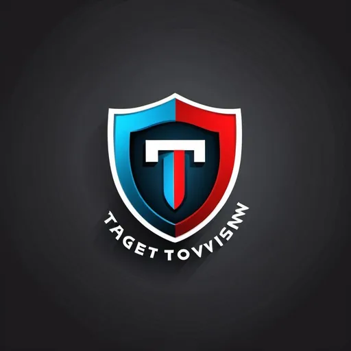 Prompt: Create a new logo with Letter T for a group company that deals in developing security system and technology understanding its personality using the website https://www.targetvision.in/ with new colors and techy font in vector form. 