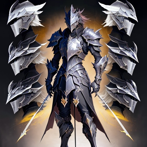 Prompt: 
Full body portrait Riku, wearing Dragoon artifact knight helmet from FFXIV, sleeveless, sleek black dragoon artifact helmet from FFIV, brown eyes, tan body, castle background, ethereal, dark black mech tactical suit, jewelry set, stunning, royal vibe, highly detailed, digital painting, helmet,  HD quality, tan skin,