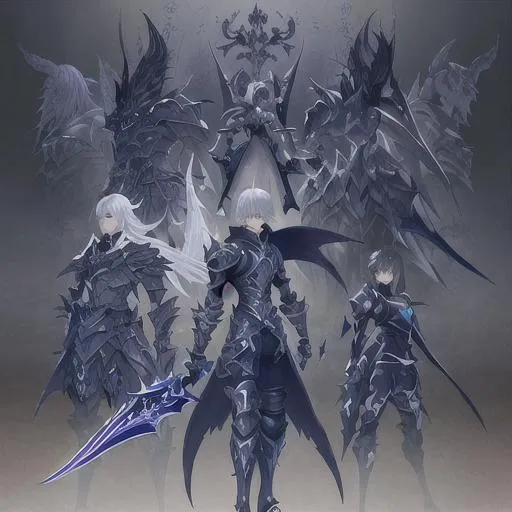 Prompt: 

Full body portrait, Riku from Kingdom Hearts, wearing Dragoon artifact knight armor from FFXIV, sleeveless, sleek black dragoon artifact helmet from FFXIV, using Soul Eater Blade from KH1 , tan body, castle background, ethereal, dark black mech tactical suit, stunning, royal vibe, highly detailed, digital painting, no helmet,  HD quality, tan skin,