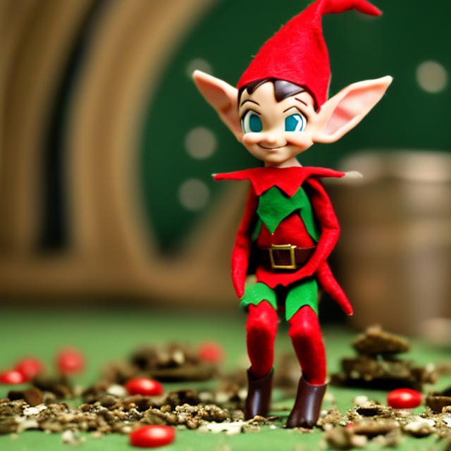 Prompt: Elf cartoon making a mess

