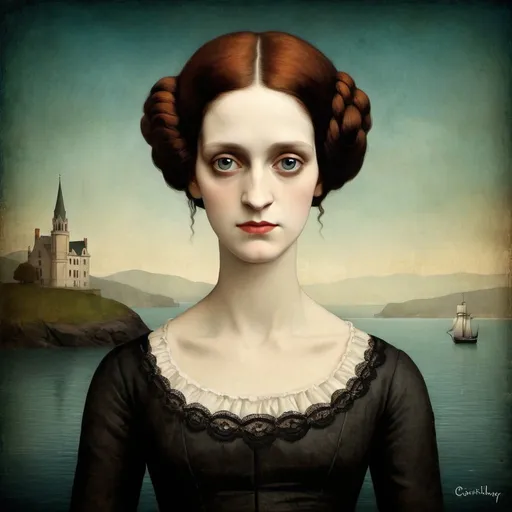 Prompt: Mary Shelley by Christian Schloe
