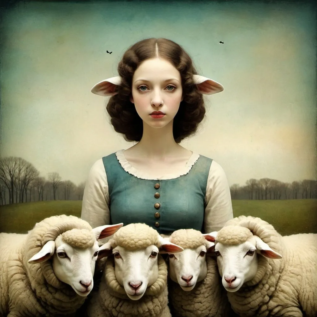 Prompt: sheep by Christian Schloe