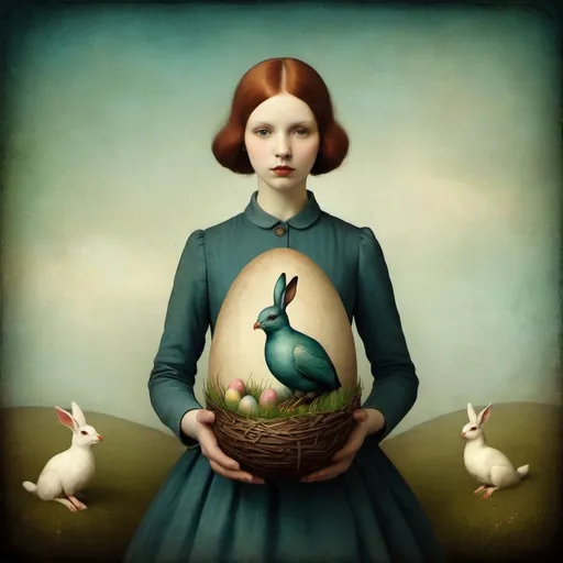 Prompt: Easter eggs by Christian Schloe