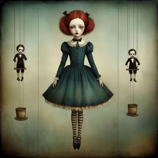 Prompt: marionette by Christian Shloe