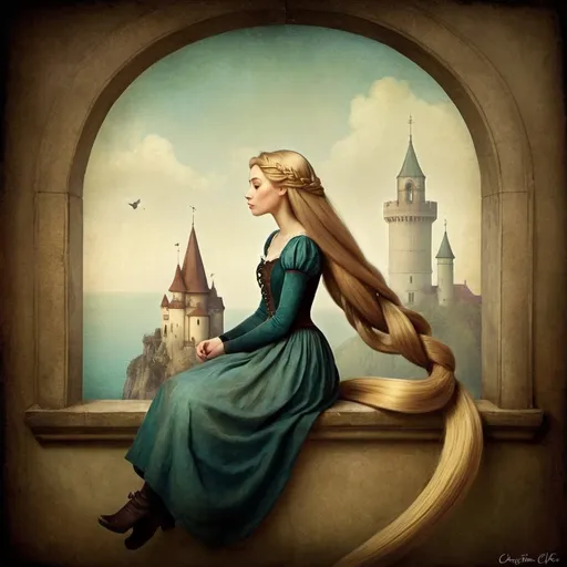 Prompt: Rapunzel by Christian Schloe