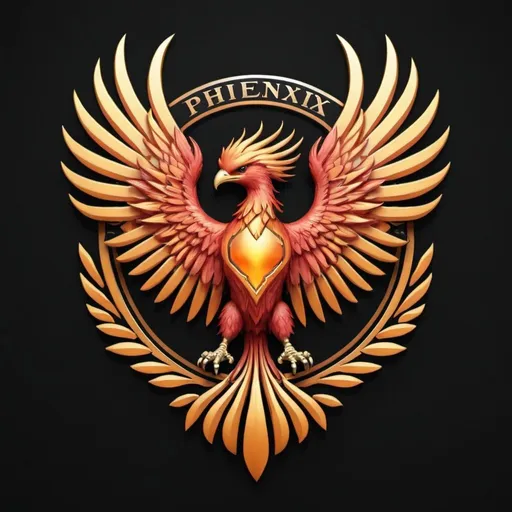 Prompt: A phoenix emblem